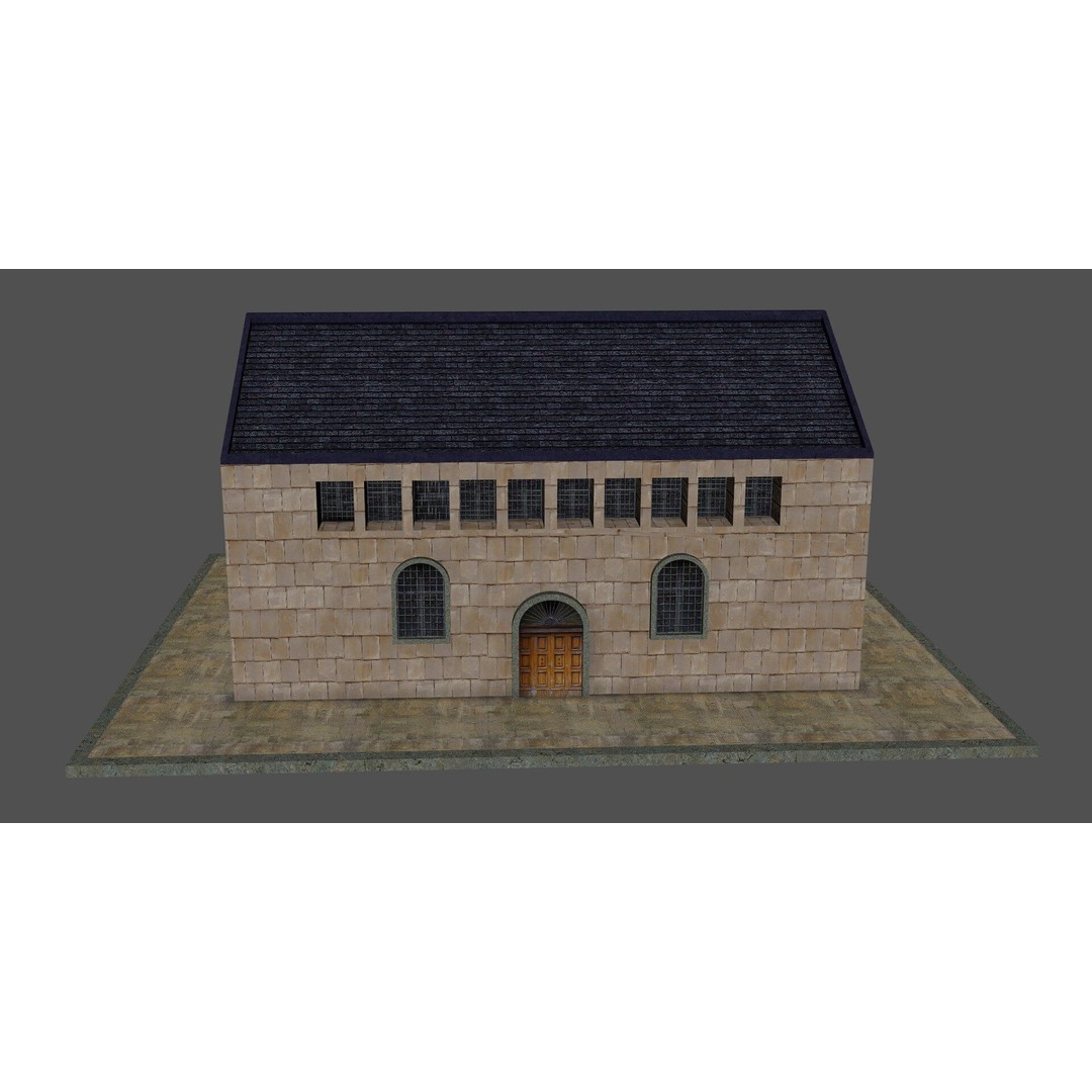 Ancient Pier Building 3D Model – Detailed Game-Ready Asset, FBX, OBJ - View 16