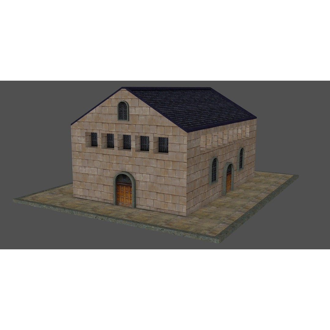 Ancient Pier Building 3D Model – Detailed Game-Ready Asset, FBX, OBJ - View 5