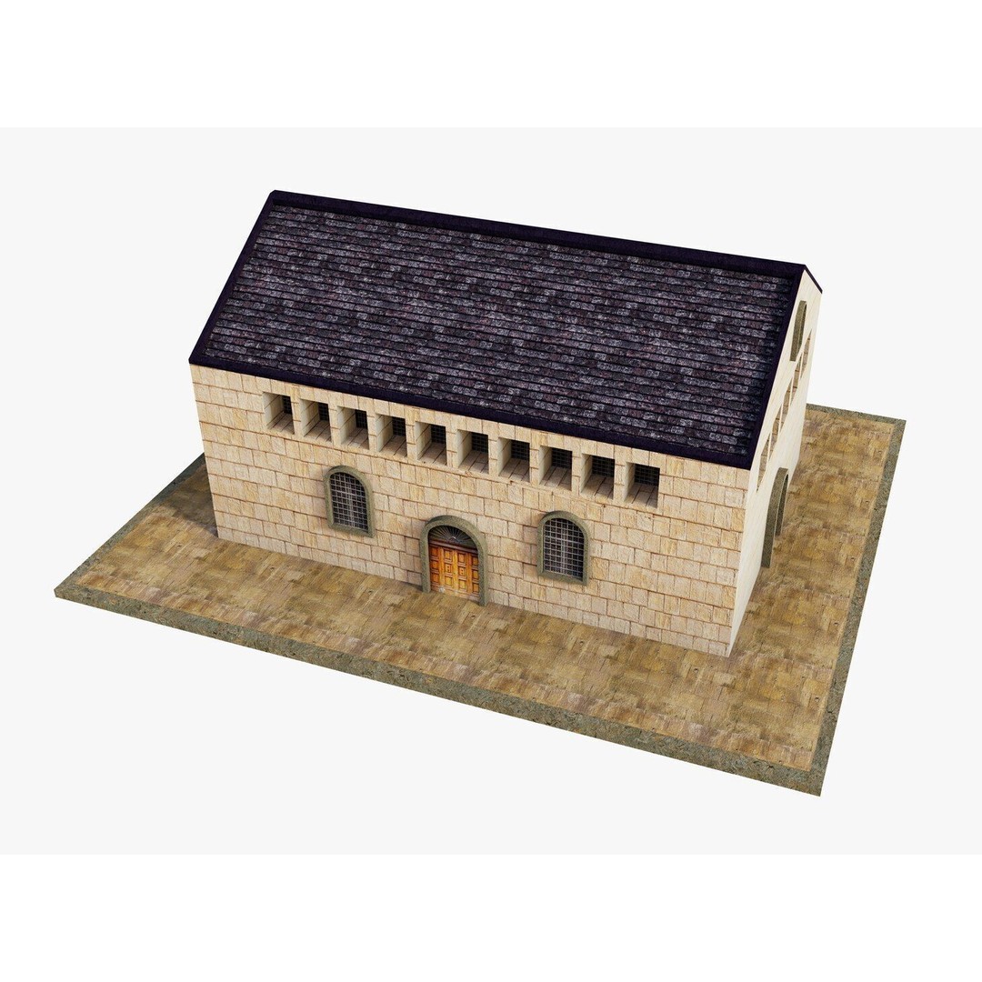 Ancient Pier Building 3D Model – Detailed Game-Ready Asset, FBX, OBJ - View 9