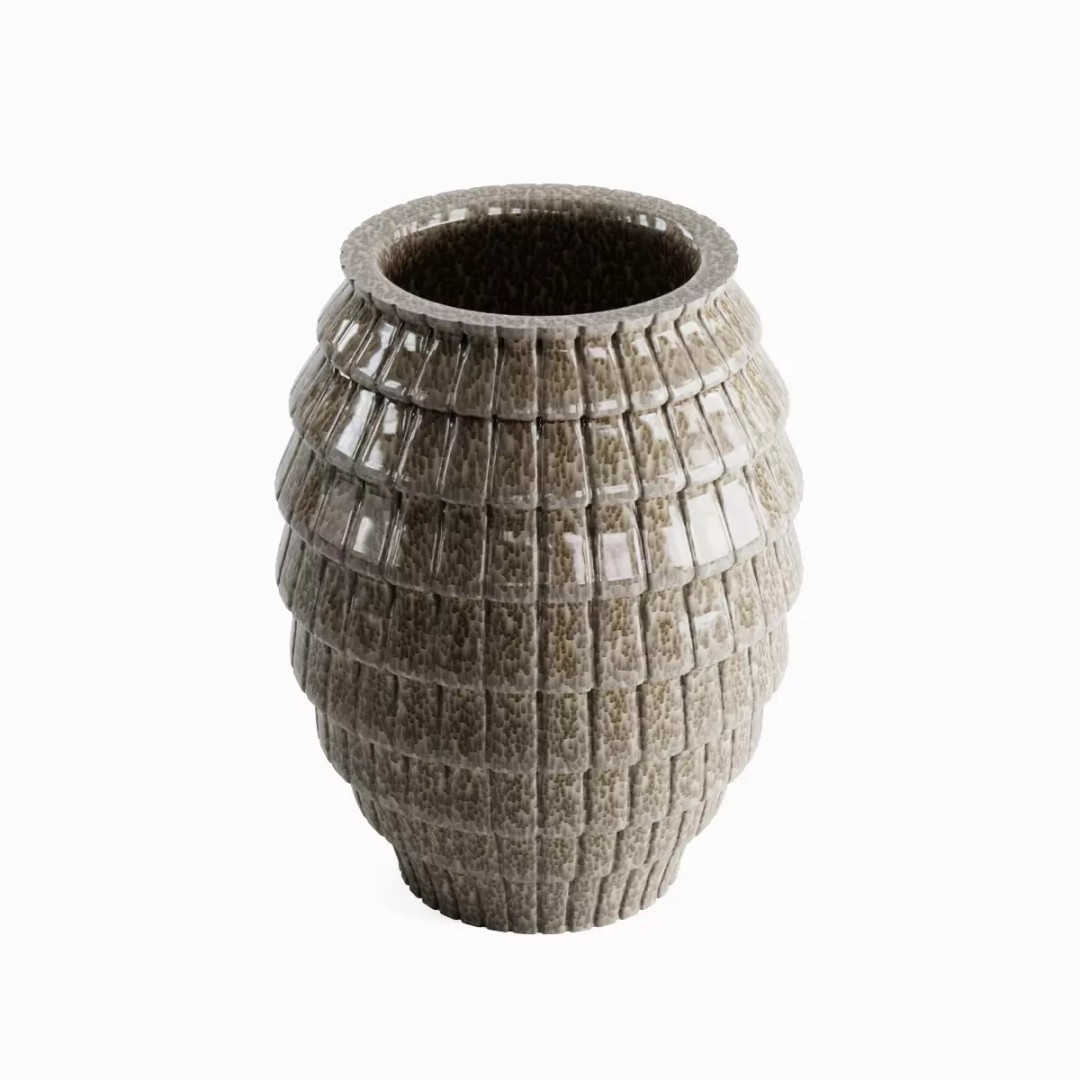 Porcelain Vase 3D Model – Mid Poly Game Asset, PBR Textures, Blender - View 2