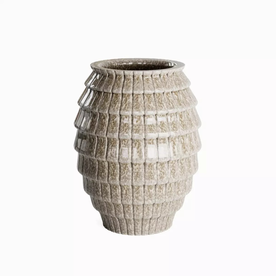Porcelain Vase 3D Model – Mid Poly Game Asset, PBR Textures, Blender - View 3