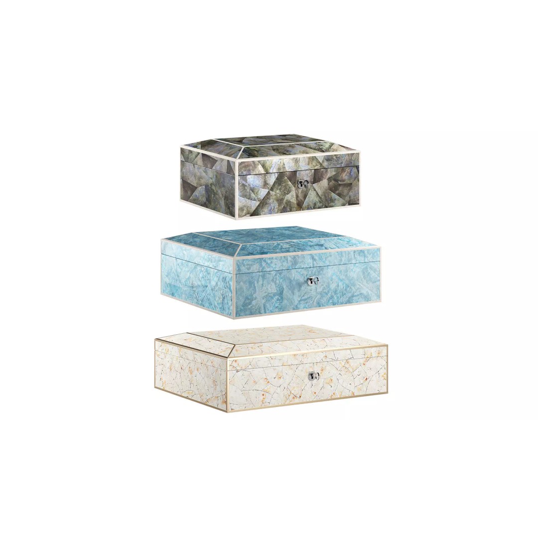Decorative Luxury Jewelry Boxes 3D Model – Low Poly Archviz Asset, FBX - View 2
