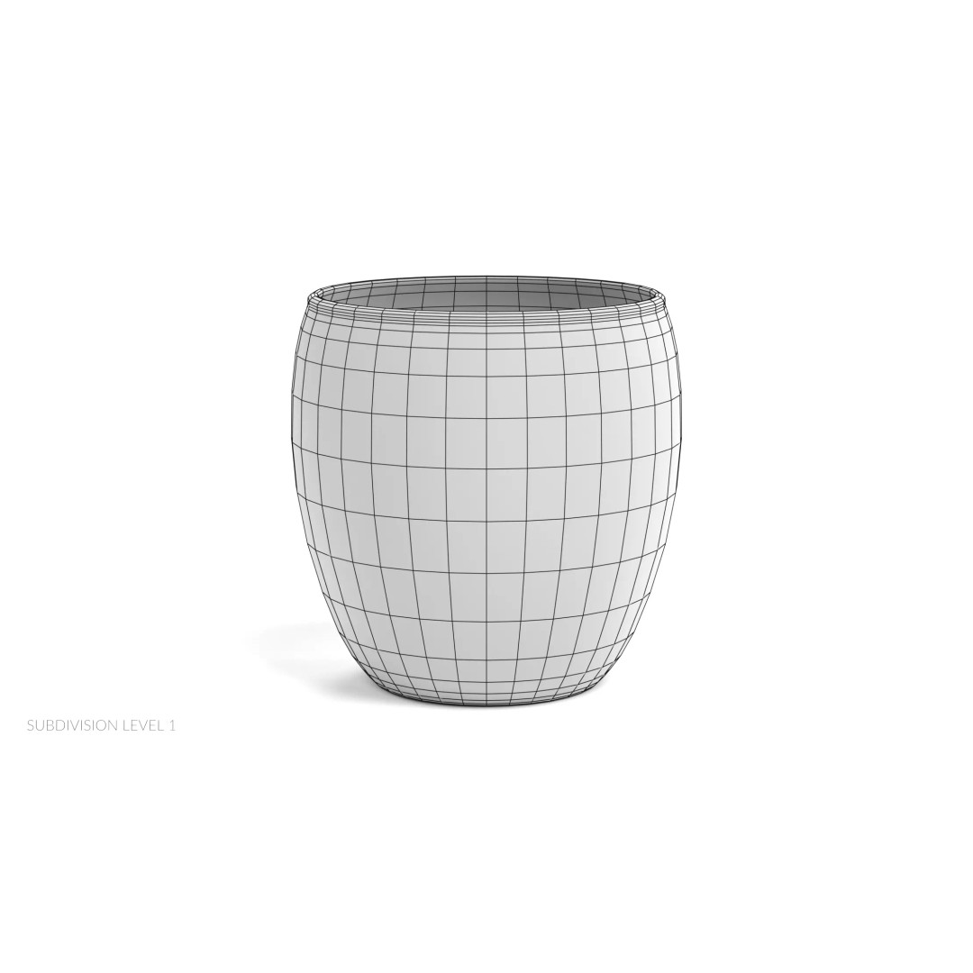 Transparent Glass Vase 3D Model – Decorative Bowl for Interior Use - View 10
