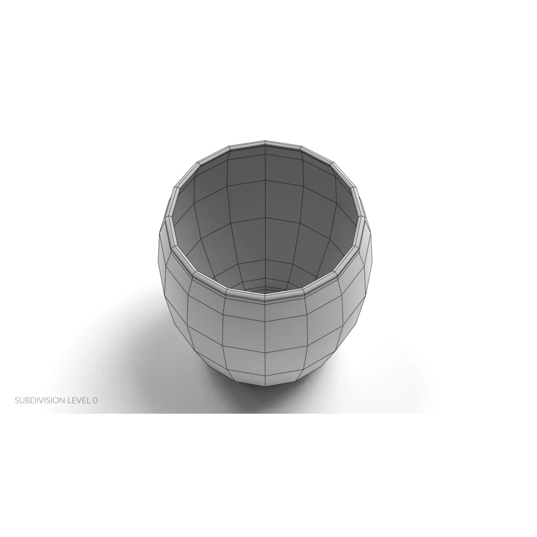 Transparent Glass Vase 3D Model – Decorative Bowl for Interior Use - View 11