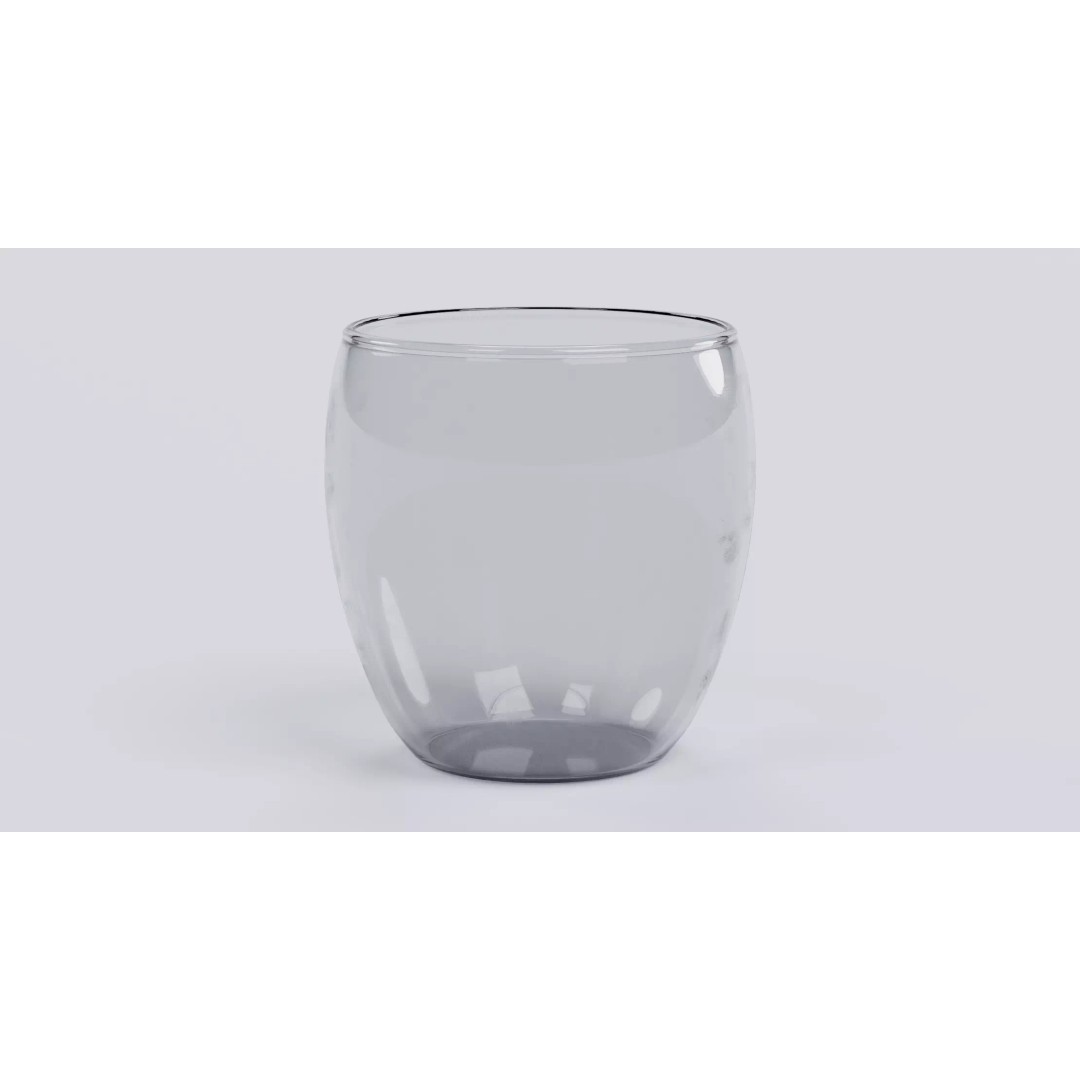 Transparent Glass Vase 3D Model – Decorative Bowl for Interior Use - View 2