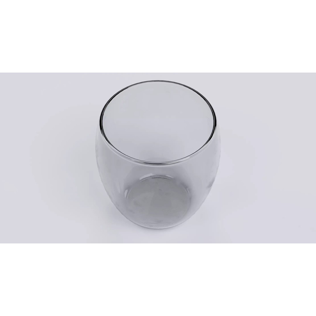 Transparent Glass Vase 3D Model – Decorative Bowl for Interior Use - View 4