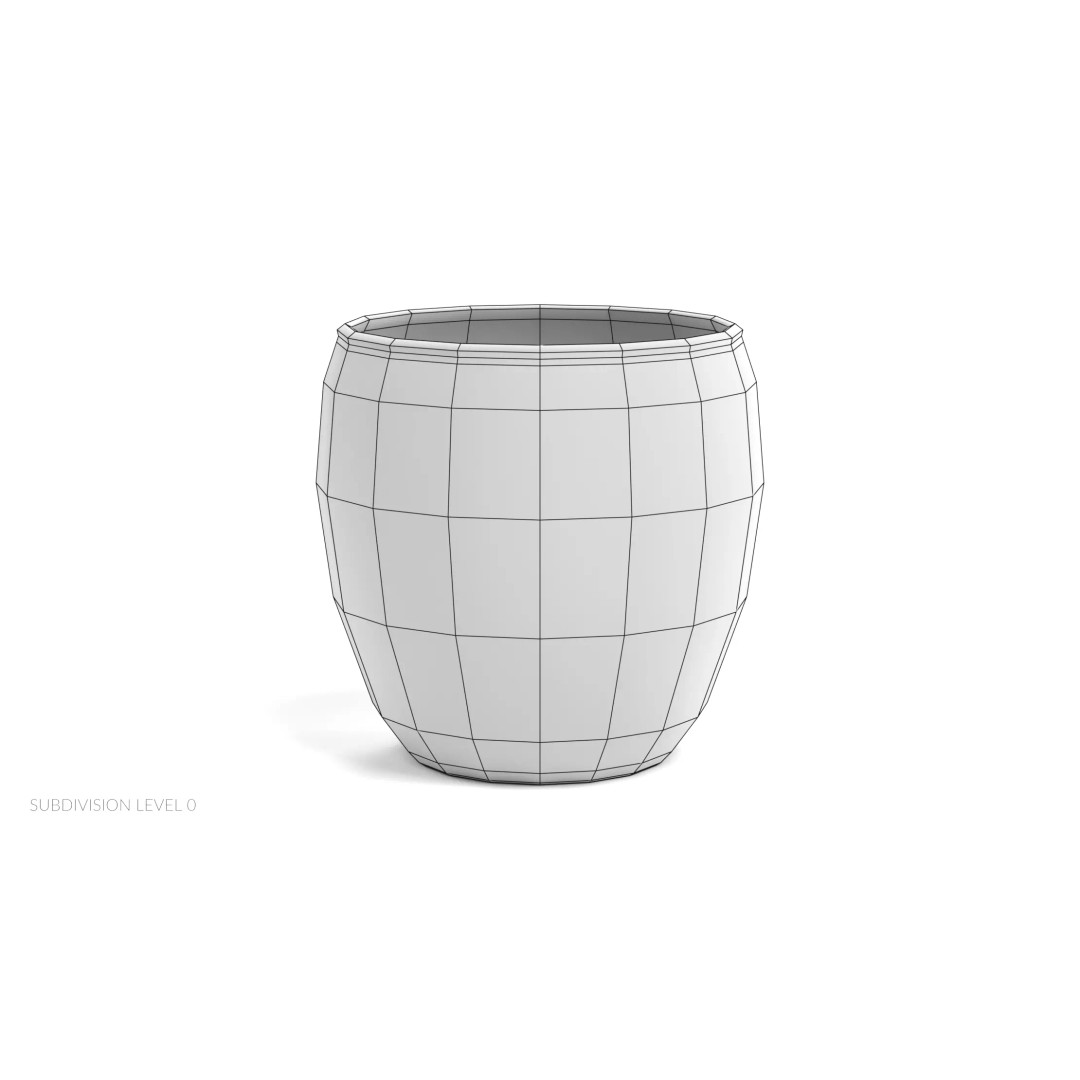 Transparent Glass Vase 3D Model – Decorative Bowl for Interior Use - View 9