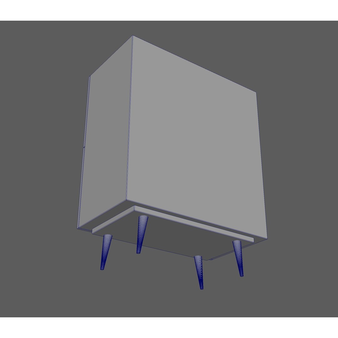 Sideboard Furniture 3D Model – Low Poly Game Asset, FBX, OBJ