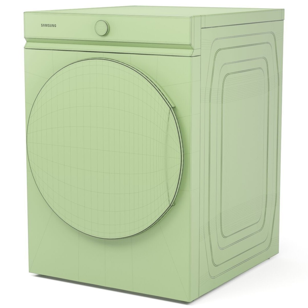 SAMSUNG Dryer Machine 3D Model – High Poly PBR Asset, FBX, OBJ
