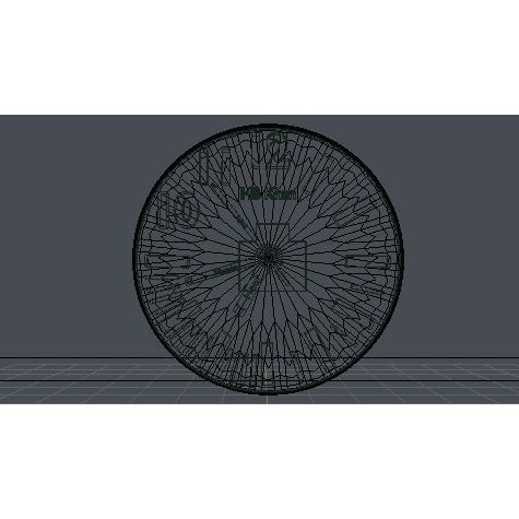 Modern Wall Clock 3D Model – Low Poly Minimalist Design, FBX, OBJ