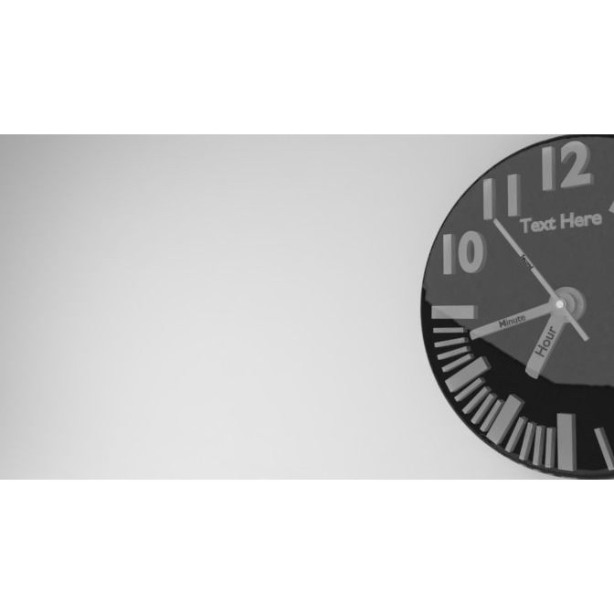 Modern Wall Clock 3D Model – Low Poly Minimalist Design, FBX, OBJ - View 13