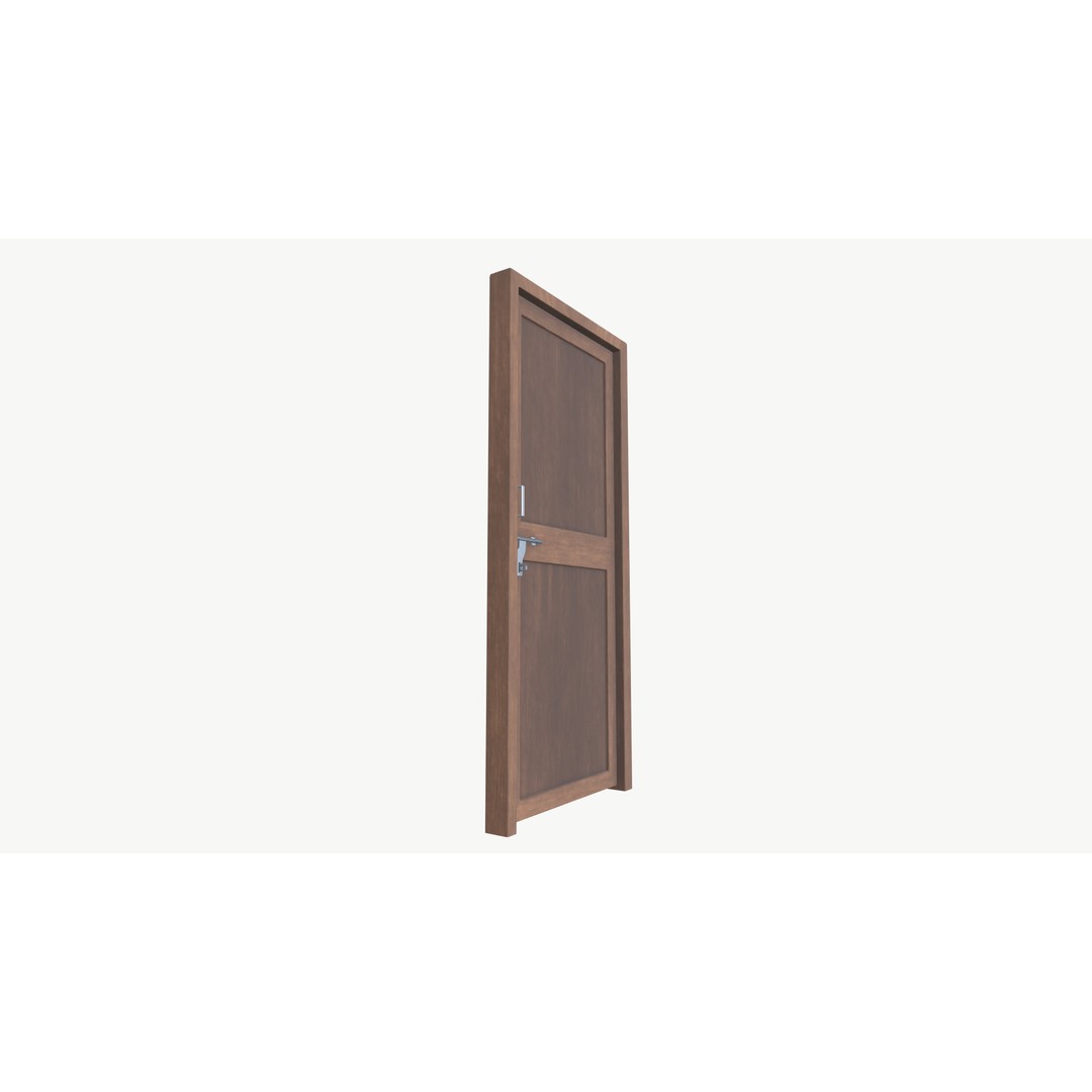 Wooden Door 3D Model – Low Poly PBR Asset, FBX Format