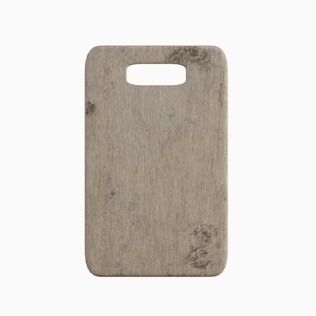 Cutting Board 3D Model – Low Poly Game Asset, PBR Textures, Blender - View 3
