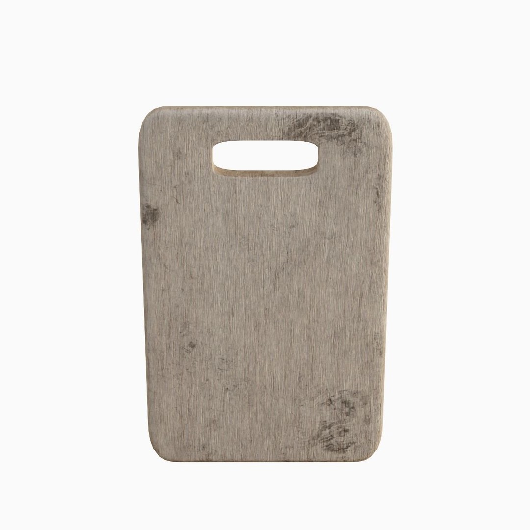 Cutting Board 3D Model – Low Poly Game Asset, PBR Textures, Blender - View 6