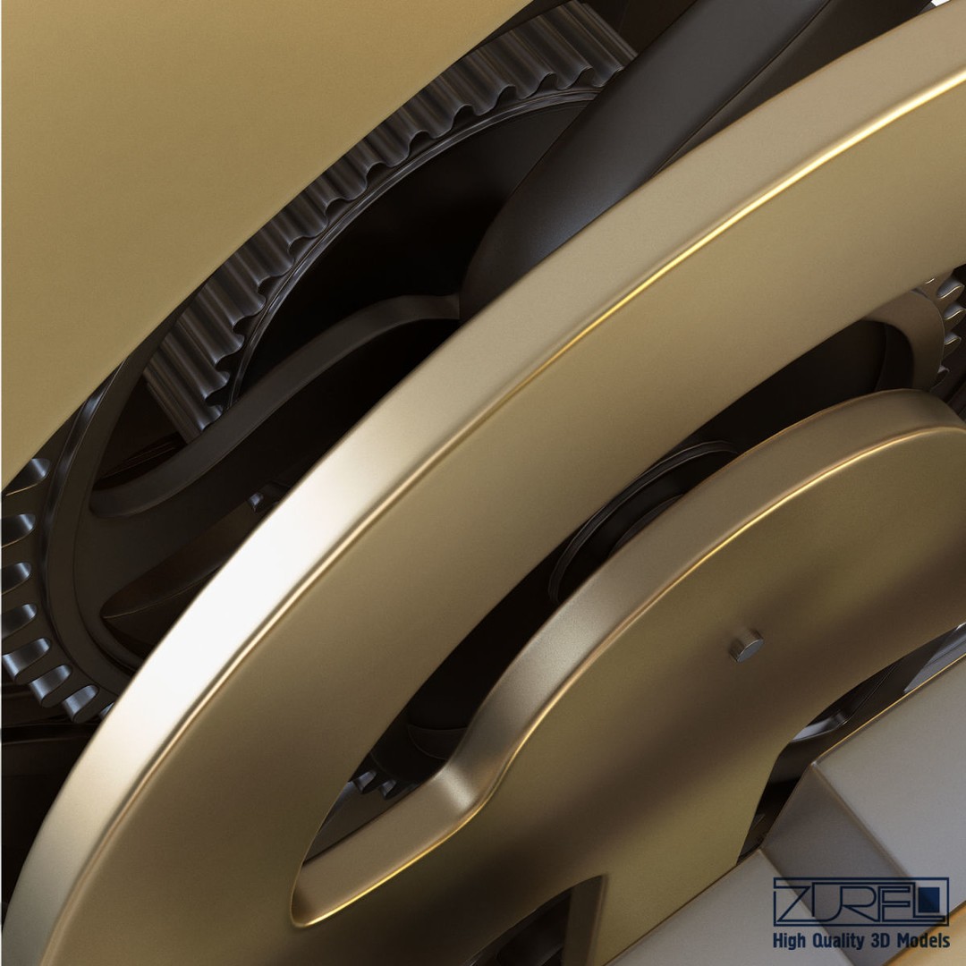 Gear Alarm Clock 3D Model – High Poly Mechanical Design, FBX, OBJ - View 22