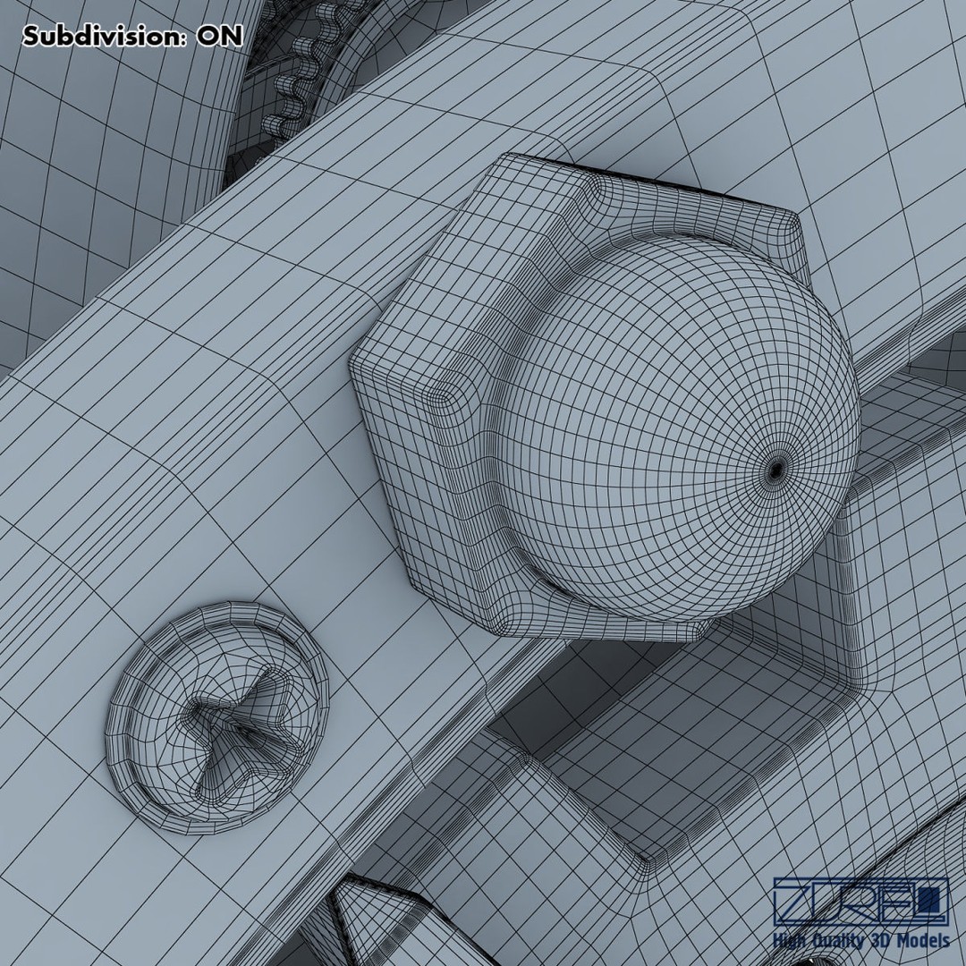Gear Alarm Clock 3D Model – High Poly Mechanical Design, FBX, OBJ - View 43