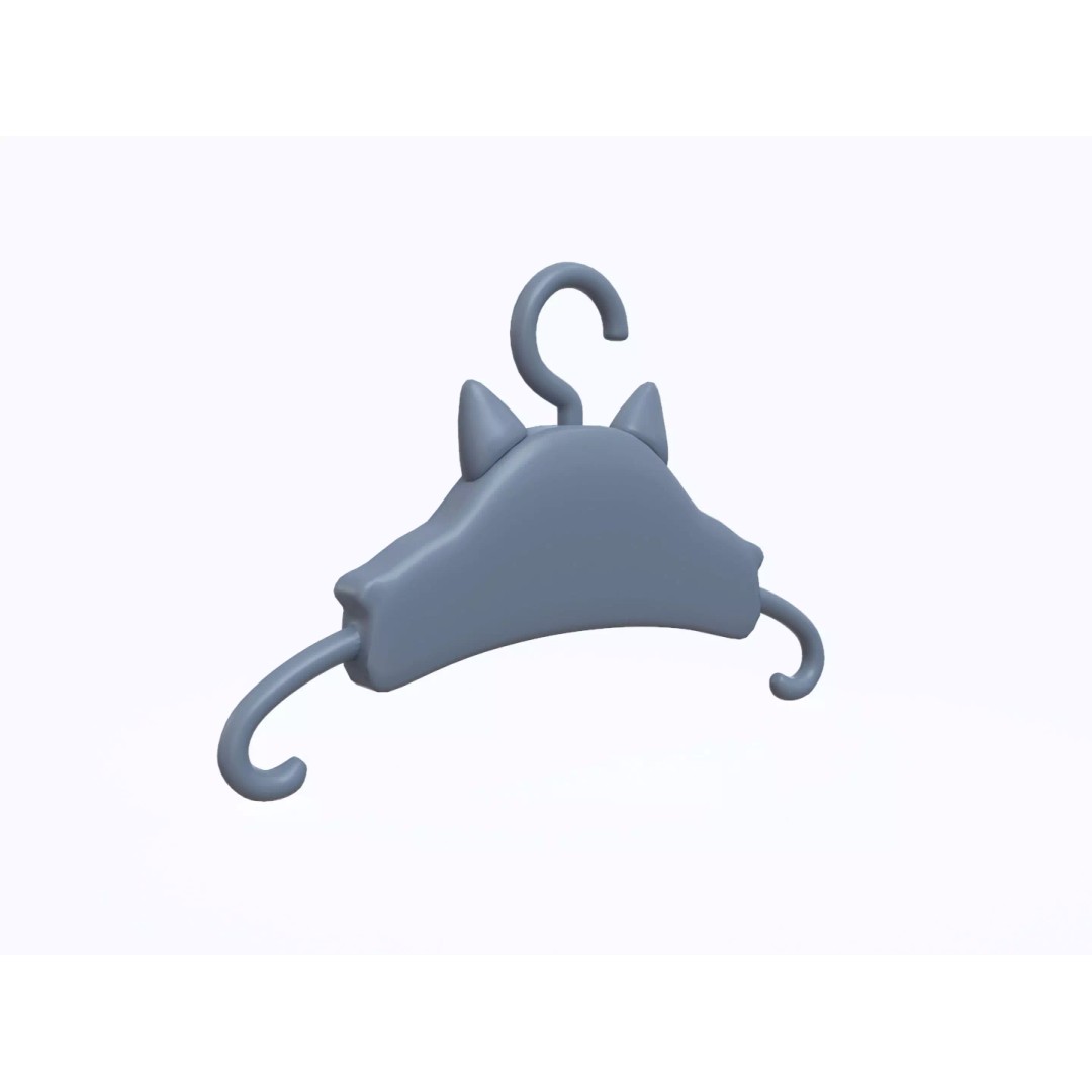 Cute Cartoon Unicorn 3D Model – Low Poly Kids Clothes Hanger, FBX, OBJ - View 4