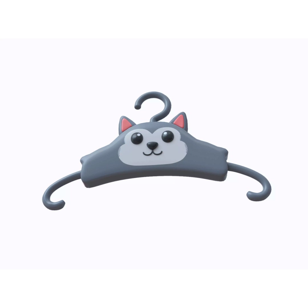 Cute Cartoon Unicorn 3D Model – Low Poly Kids Clothes Hanger, FBX, OBJ - View 5