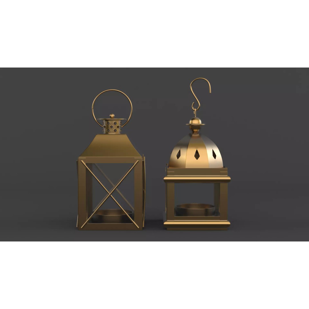 Candle Holder 3D Model – Realistic Decoration Asset, FBX/OBJ - View 2
