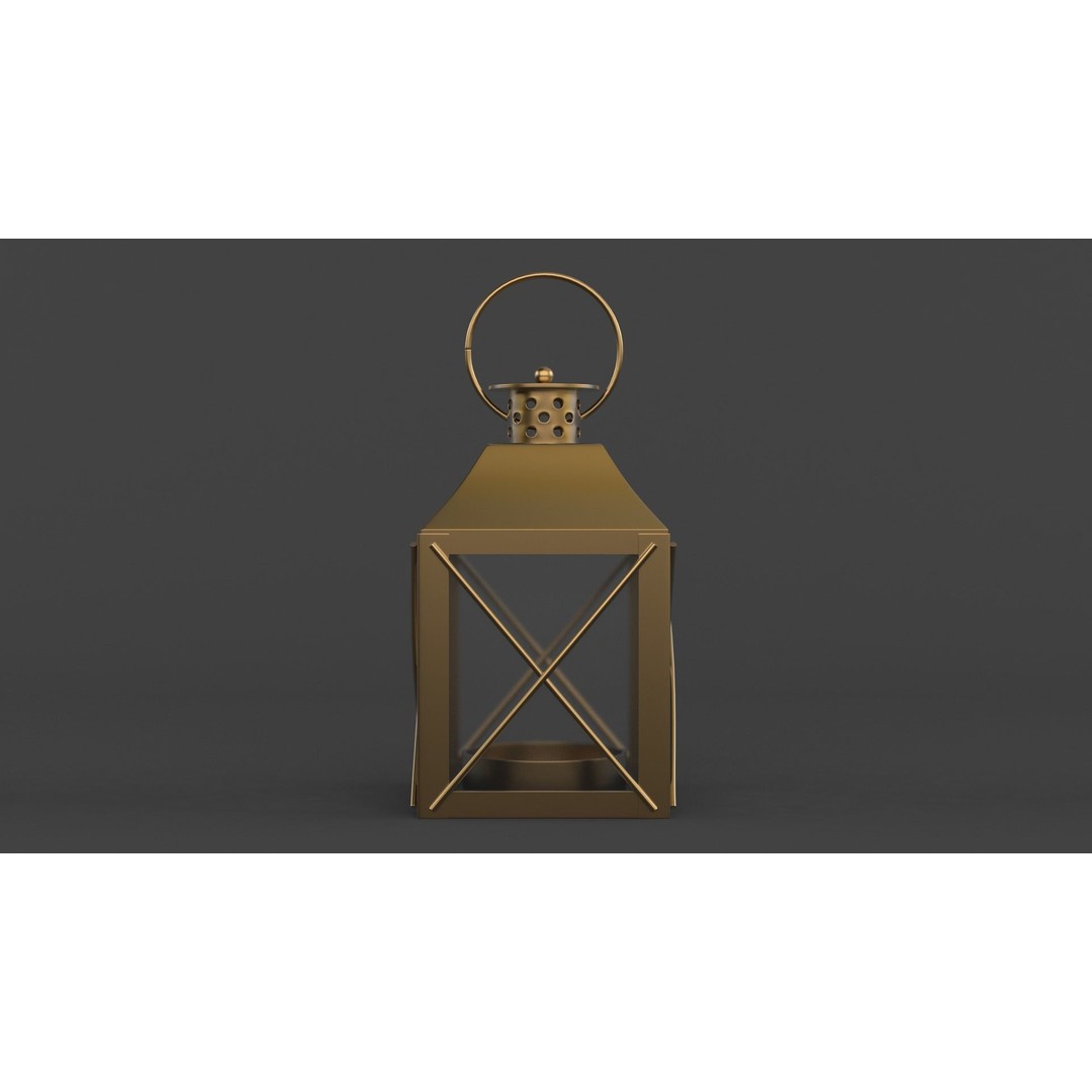 Candle Holder 3D Model – Realistic Decoration Asset, FBX/OBJ - View 3