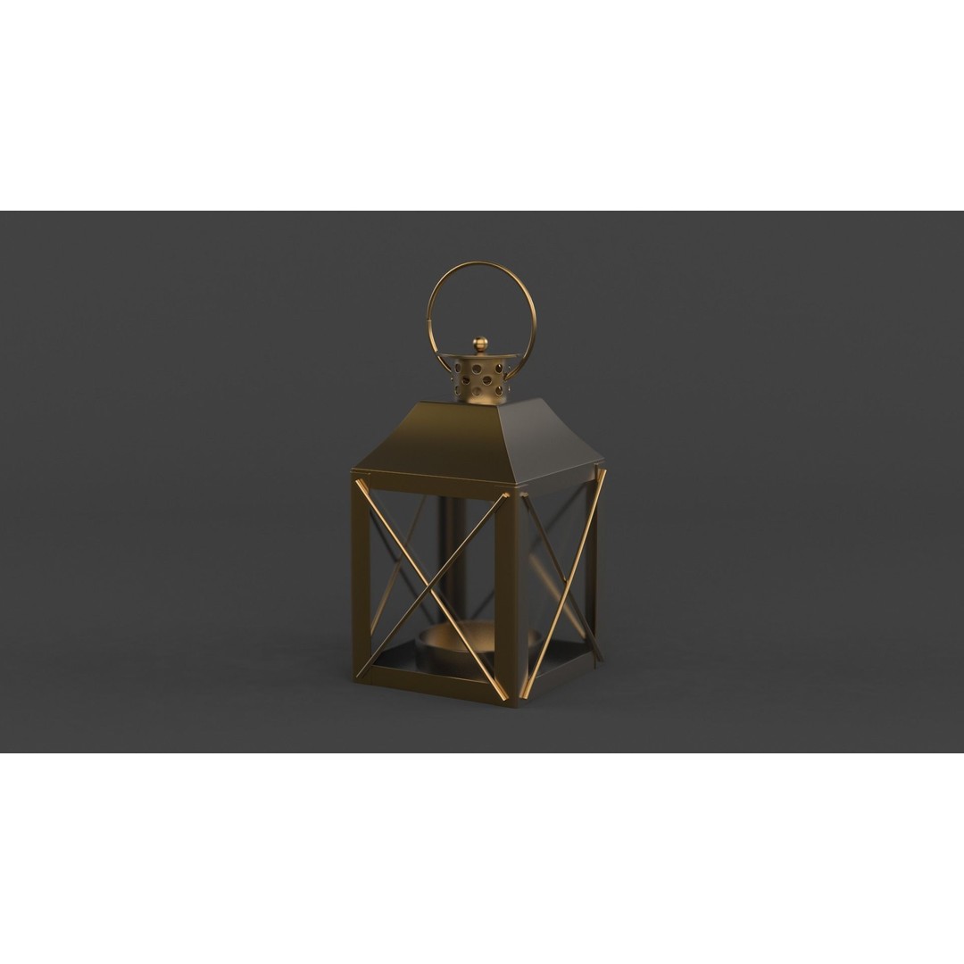Candle Holder 3D Model – Realistic Decoration Asset, FBX/OBJ - View 4