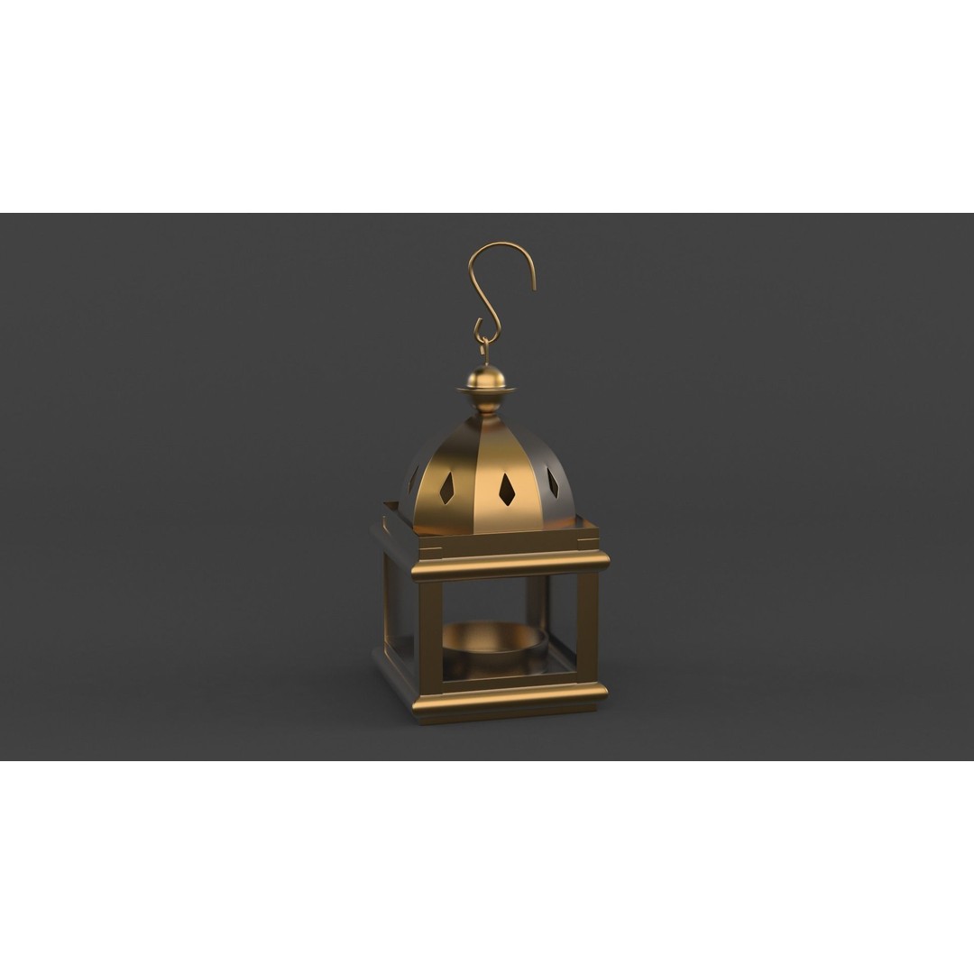 Candle Holder 3D Model – Realistic Decoration Asset, FBX/OBJ - View 7