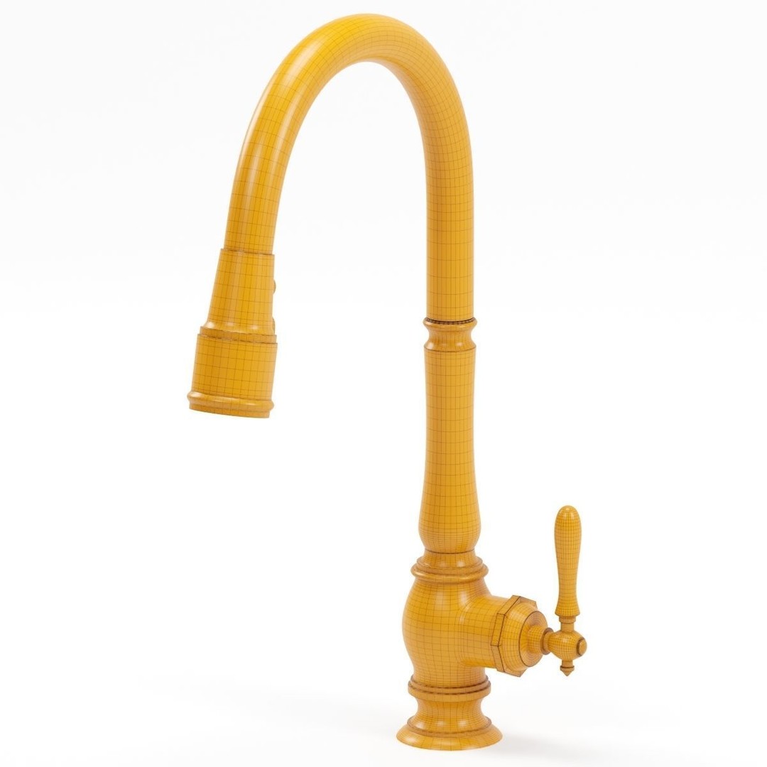 Kohler Kitchen Faucet 3D Model – Classic Style, PBR Textures, FBX - View 10