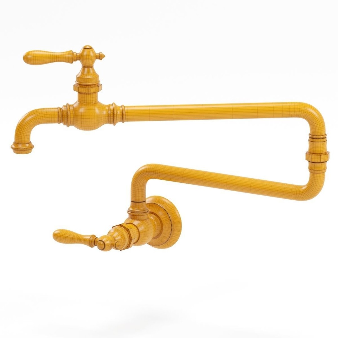 Kohler Kitchen Faucet 3D Model – Classic Style, PBR Textures, FBX - View 12
