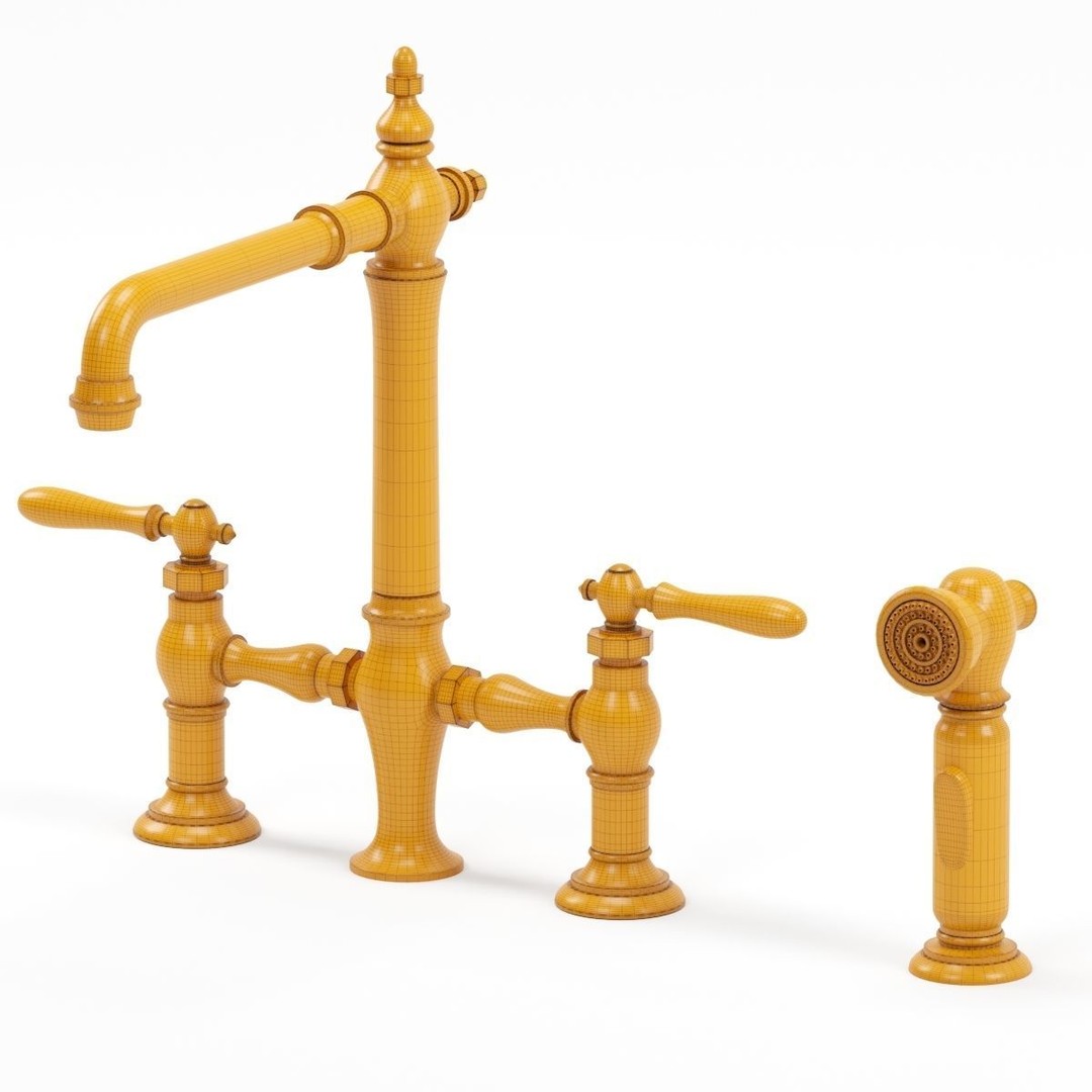 Kohler Kitchen Faucet 3D Model – Classic Style, PBR Textures, FBX - View 14