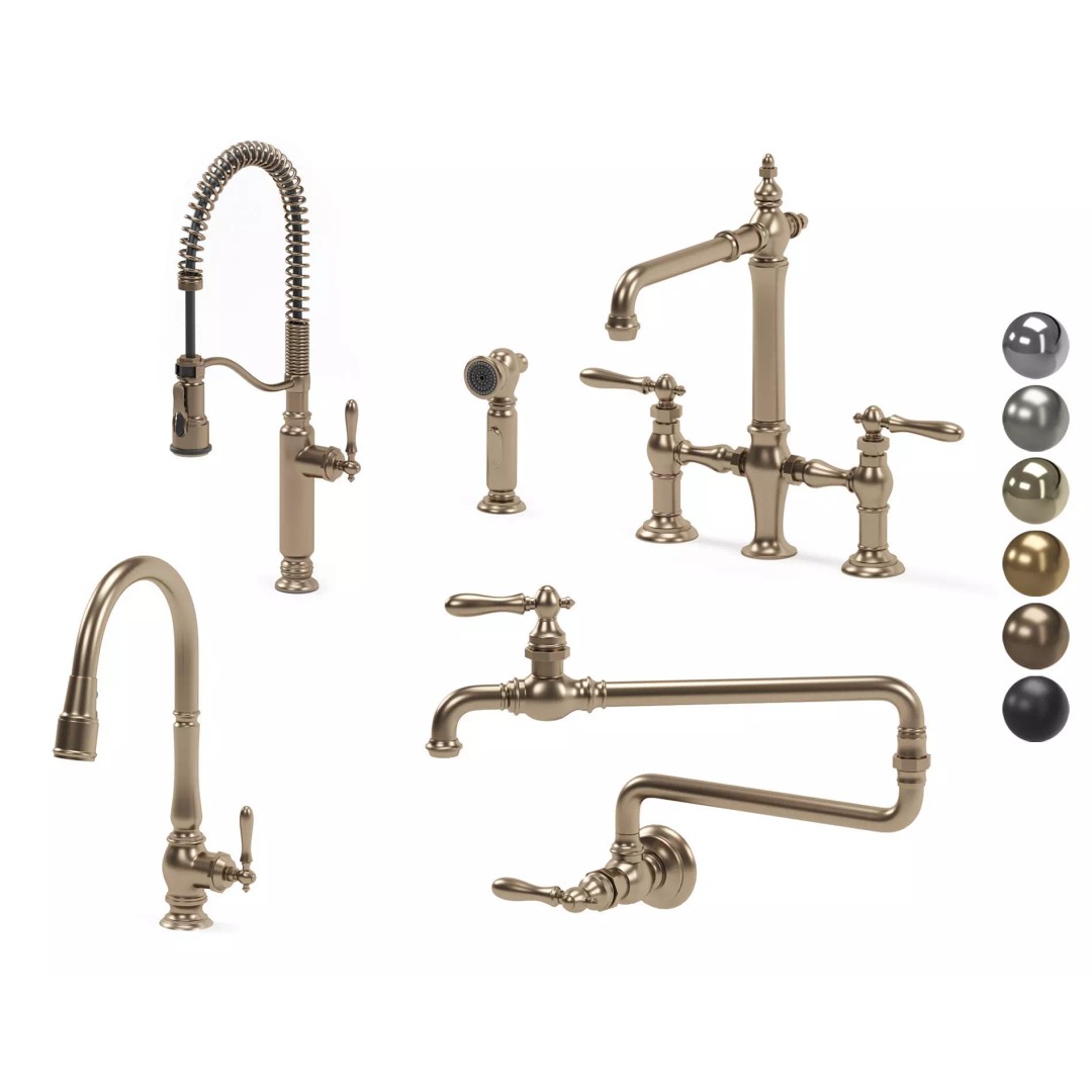Kohler Kitchen Faucet 3D Model – Classic Style, PBR Textures, FBX - View 2
