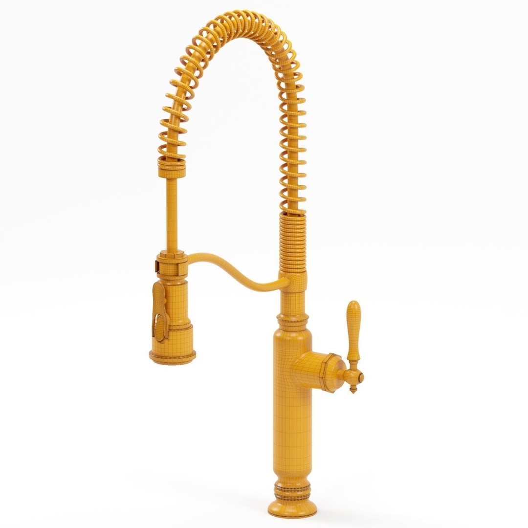 Kohler Kitchen Faucet 3D Model – Classic Style, PBR Textures, FBX - View 8
