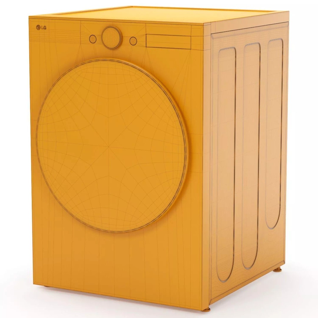 LG Dryer 3D Model – High Poly Appliance for Archviz, OBJ, FBX