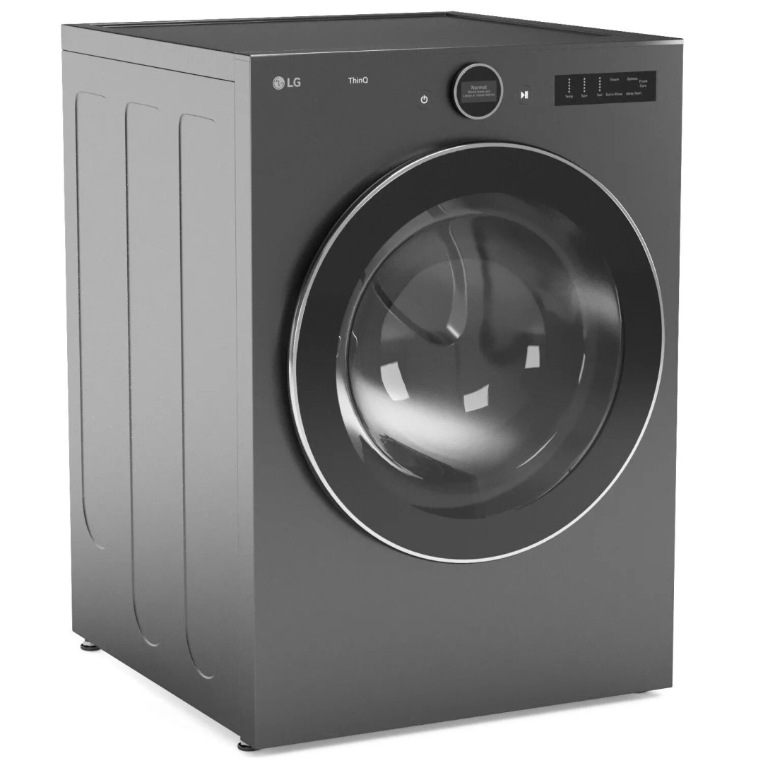 LG Dryer 3D Model – High Poly Appliance for Archviz, OBJ, FBX - View 3