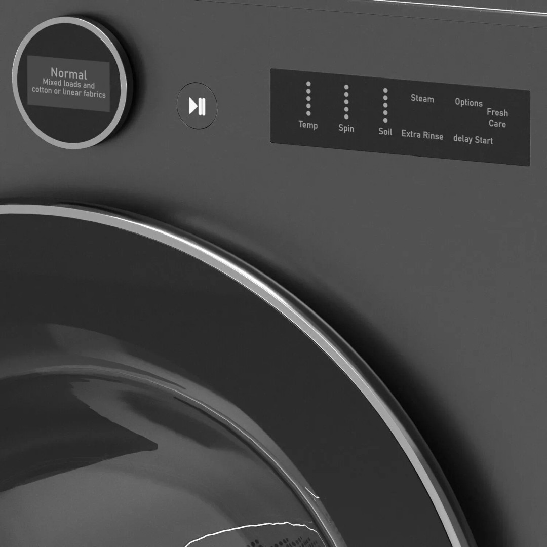 LG Dryer 3D Model – High Poly Appliance for Archviz, OBJ, FBX - View 5