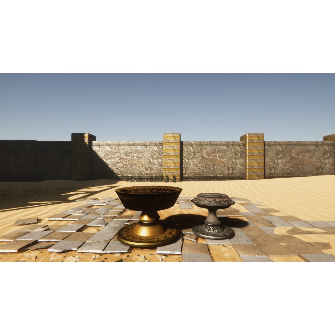 Medieval Props 3D Model – Low Poly Game Asset Collection, FBX - View 12