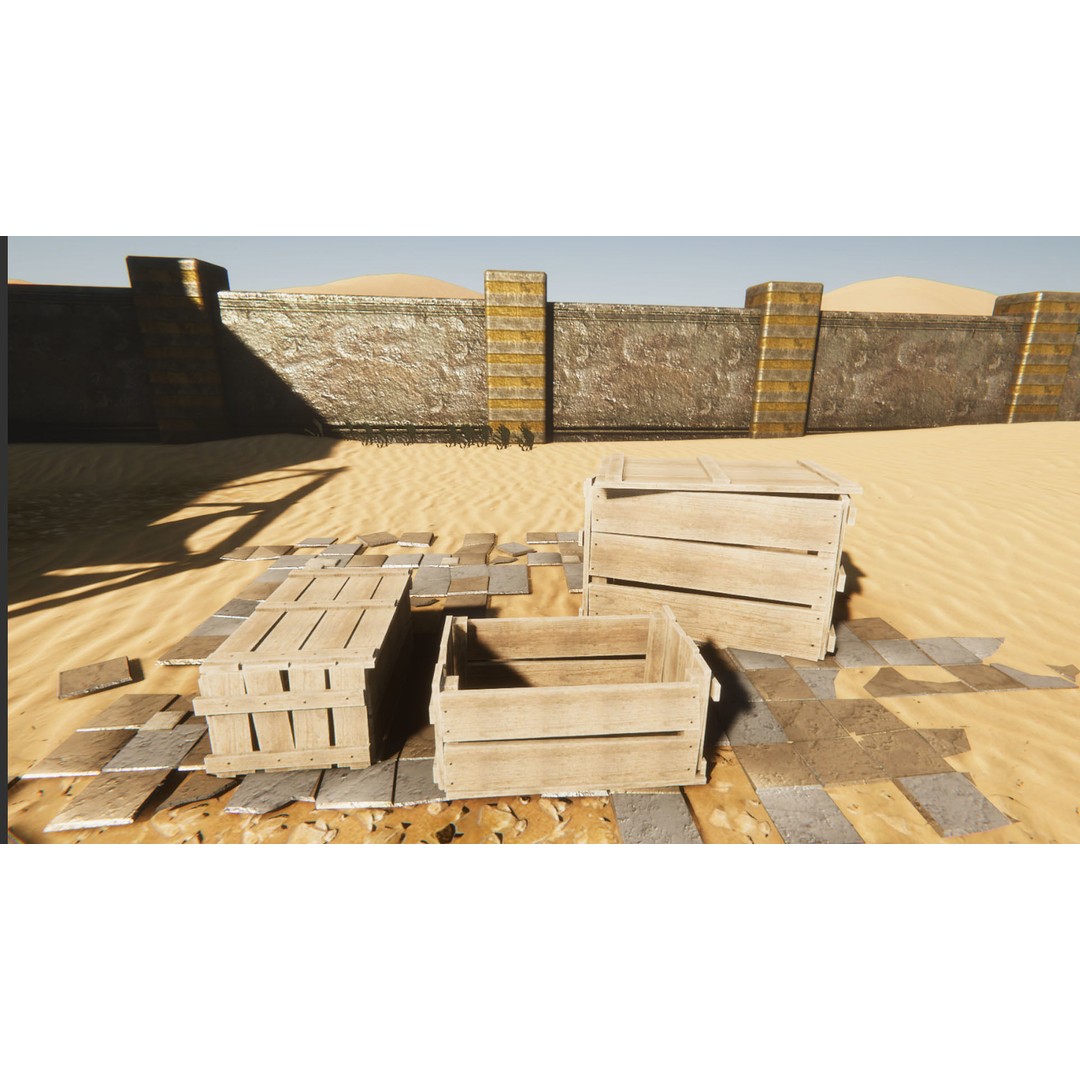 Medieval Props 3D Model – Low Poly Game Asset Collection, FBX - View 13