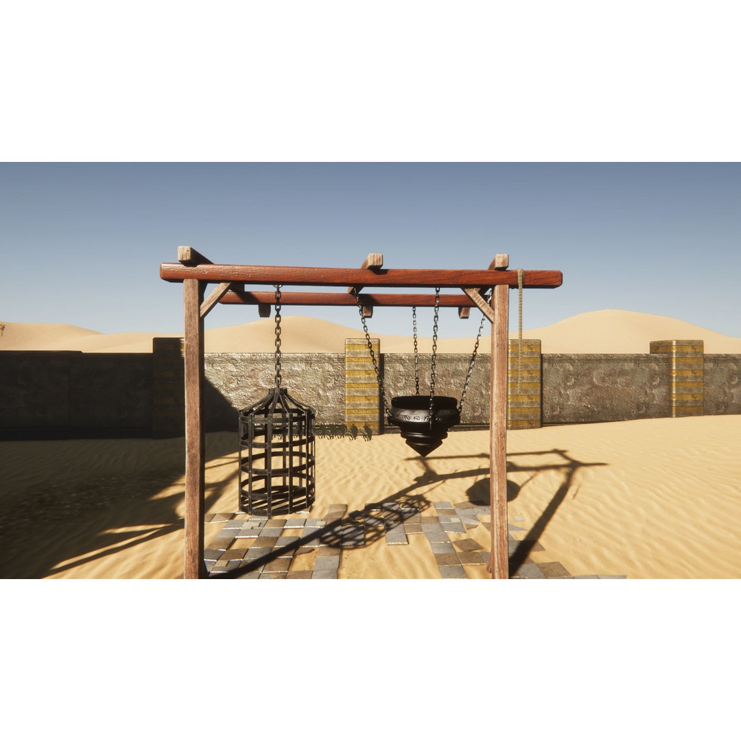 Medieval Props 3D Model – Low Poly Game Asset Collection, FBX - View 6