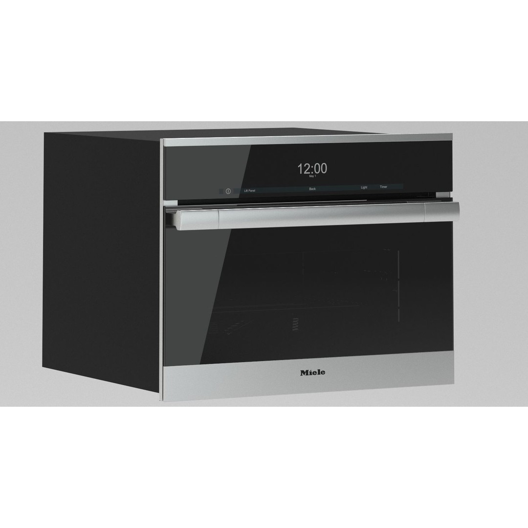 Miele Steam Oven 3D Model – Realistic Kitchen Appliance, FBX - View 4