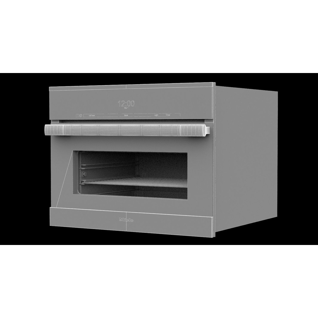 Miele Steam Oven 3D Model – Realistic Kitchen Appliance, FBX - View 6