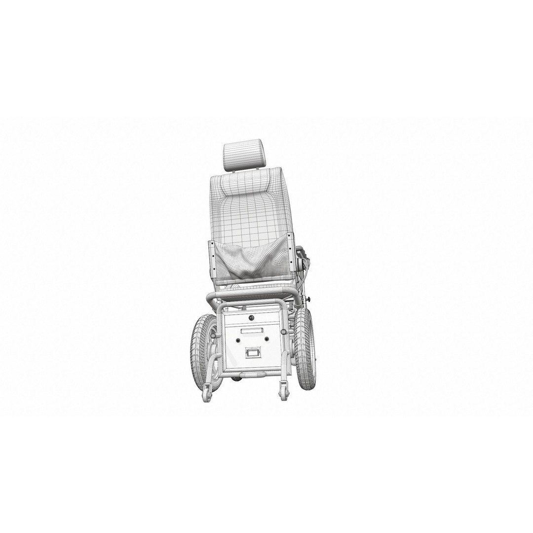 Electric Wheelchair 3D Model – High Poly PBR Asset, FBX, OBJ - View 16