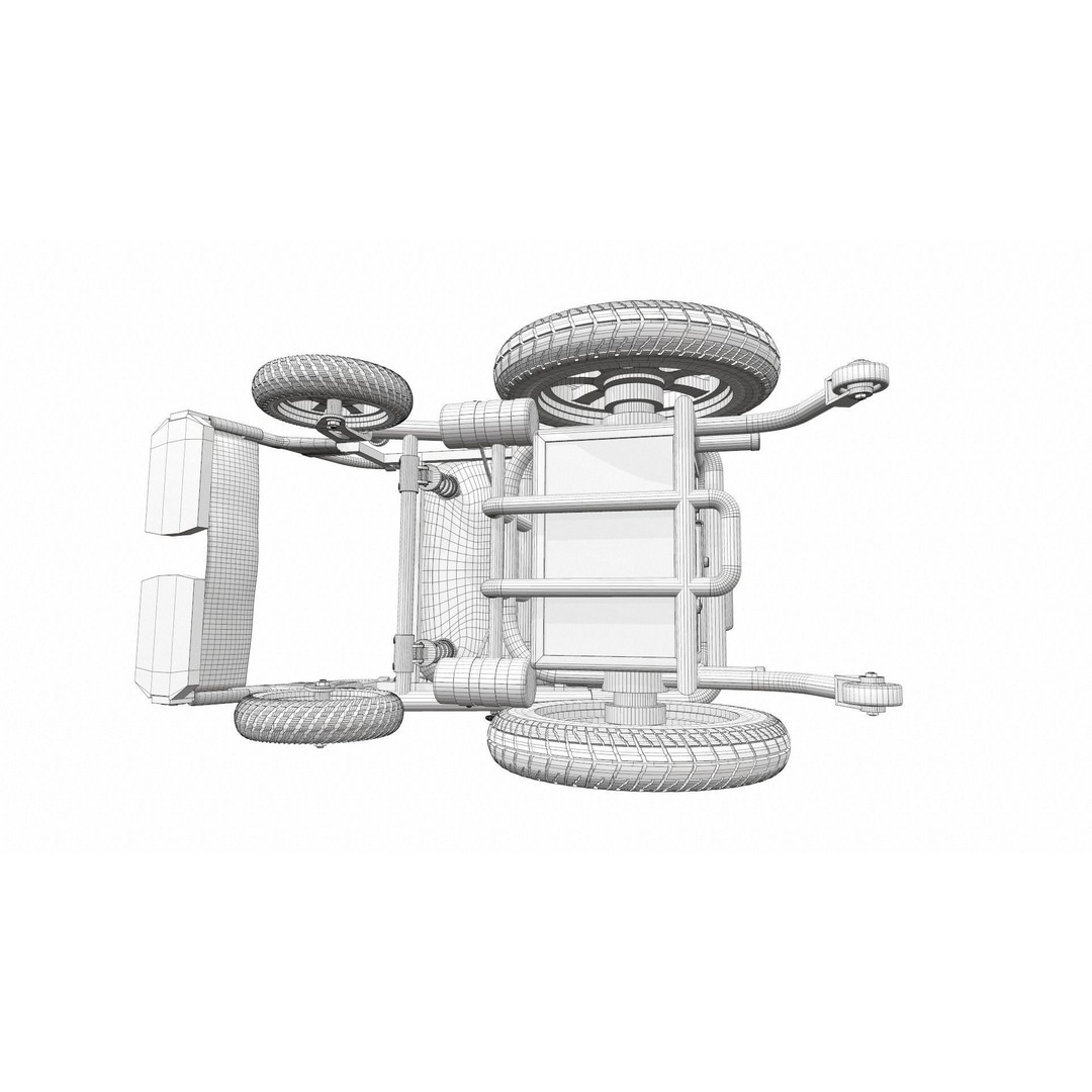 Electric Wheelchair 3D Model – High Poly PBR Asset, FBX, OBJ - View 19