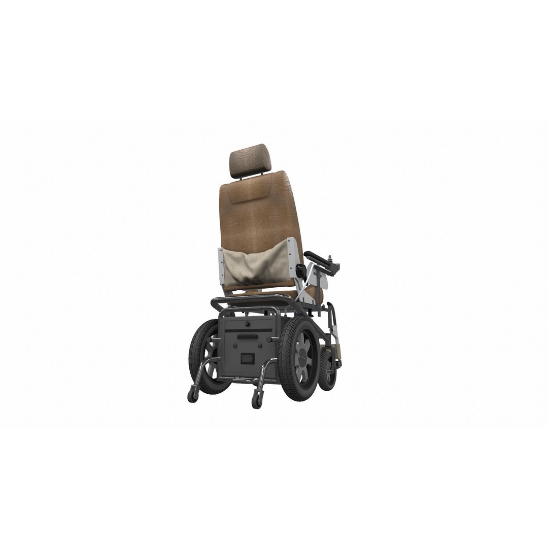 Electric Wheelchair 3D Model – High Poly PBR Asset, FBX, OBJ - View 5