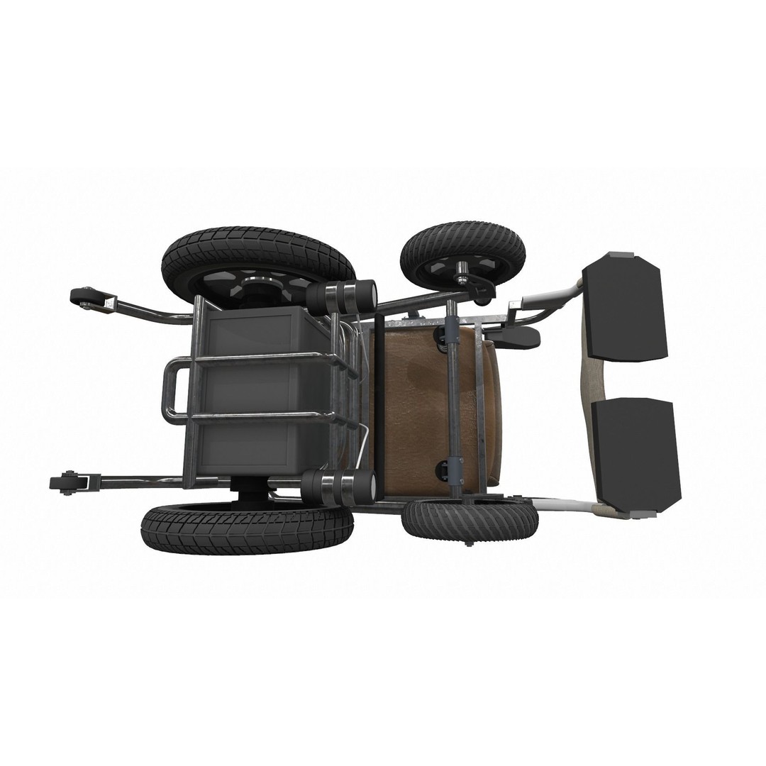Electric Wheelchair 3D Model – High Poly PBR Asset, FBX, OBJ - View 8