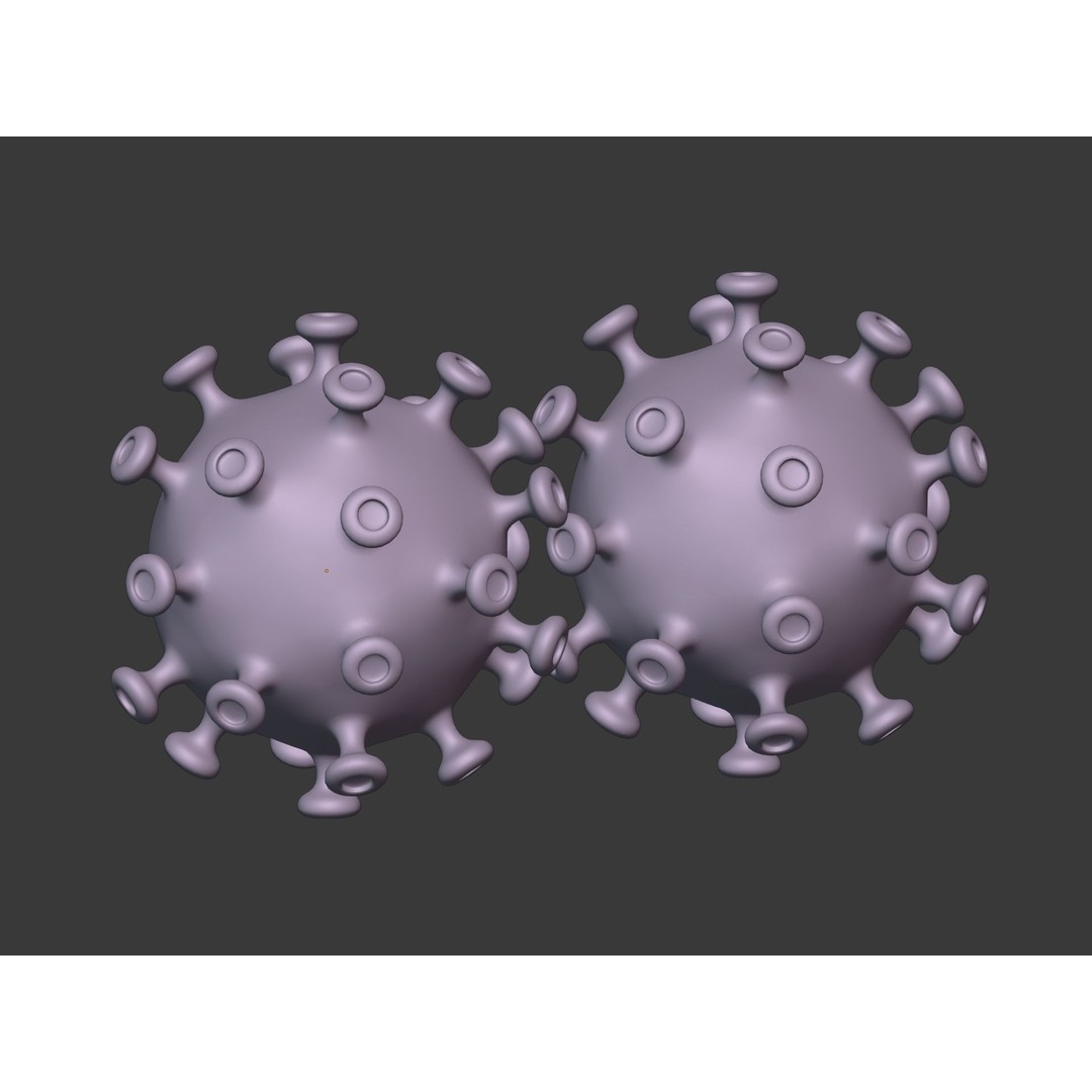 Cartoon Virus Character 3D Model – Low Poly Game Asset, FBX - View 7