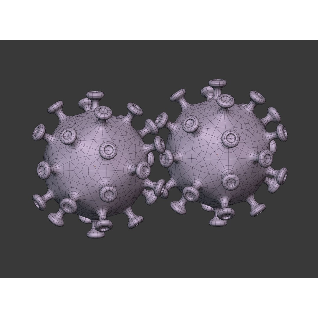 Cartoon Virus Character 3D Model – Low Poly Game Asset, FBX - View 8