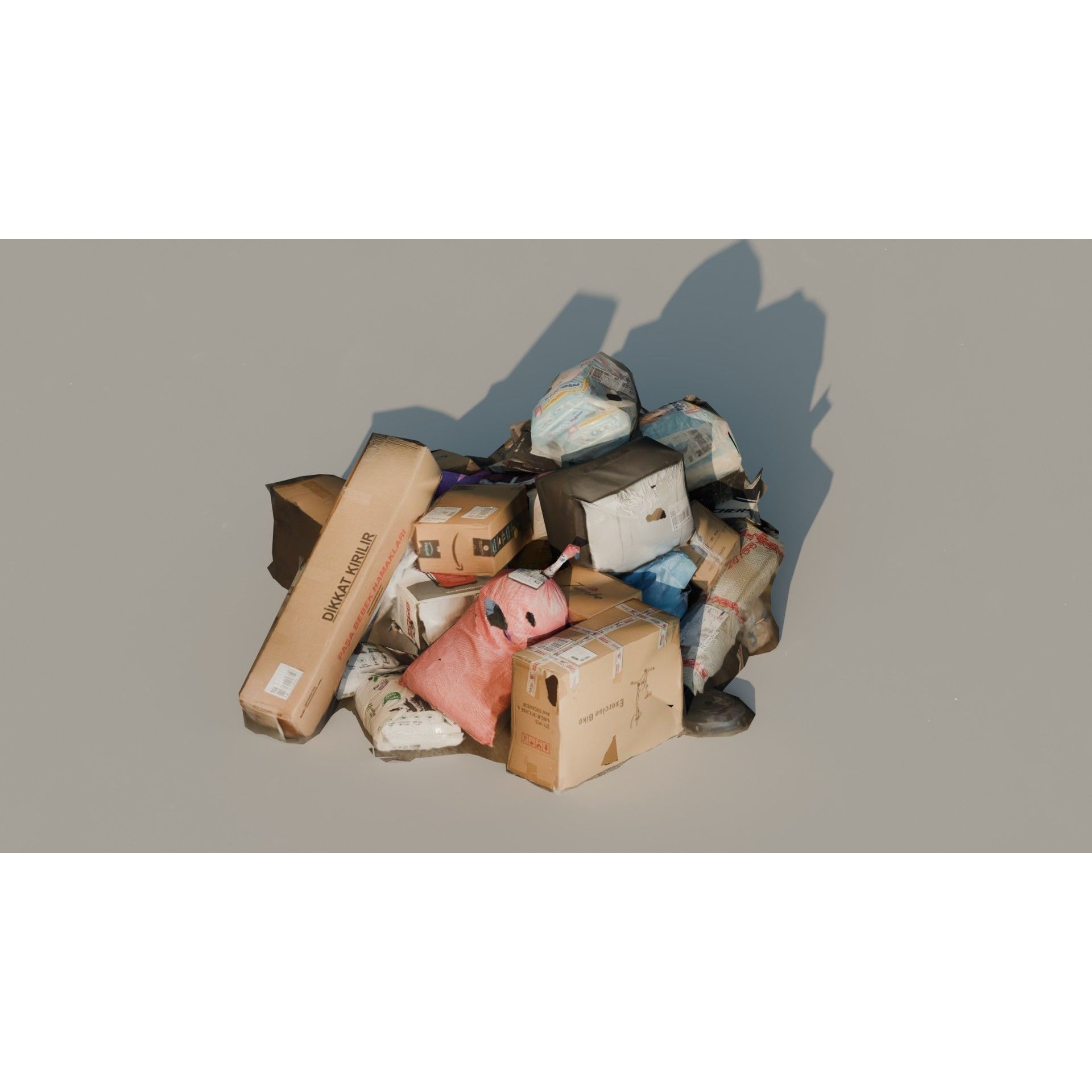 City Garbage Assets - Low-Poly Game-Ready 3D Model - View 6