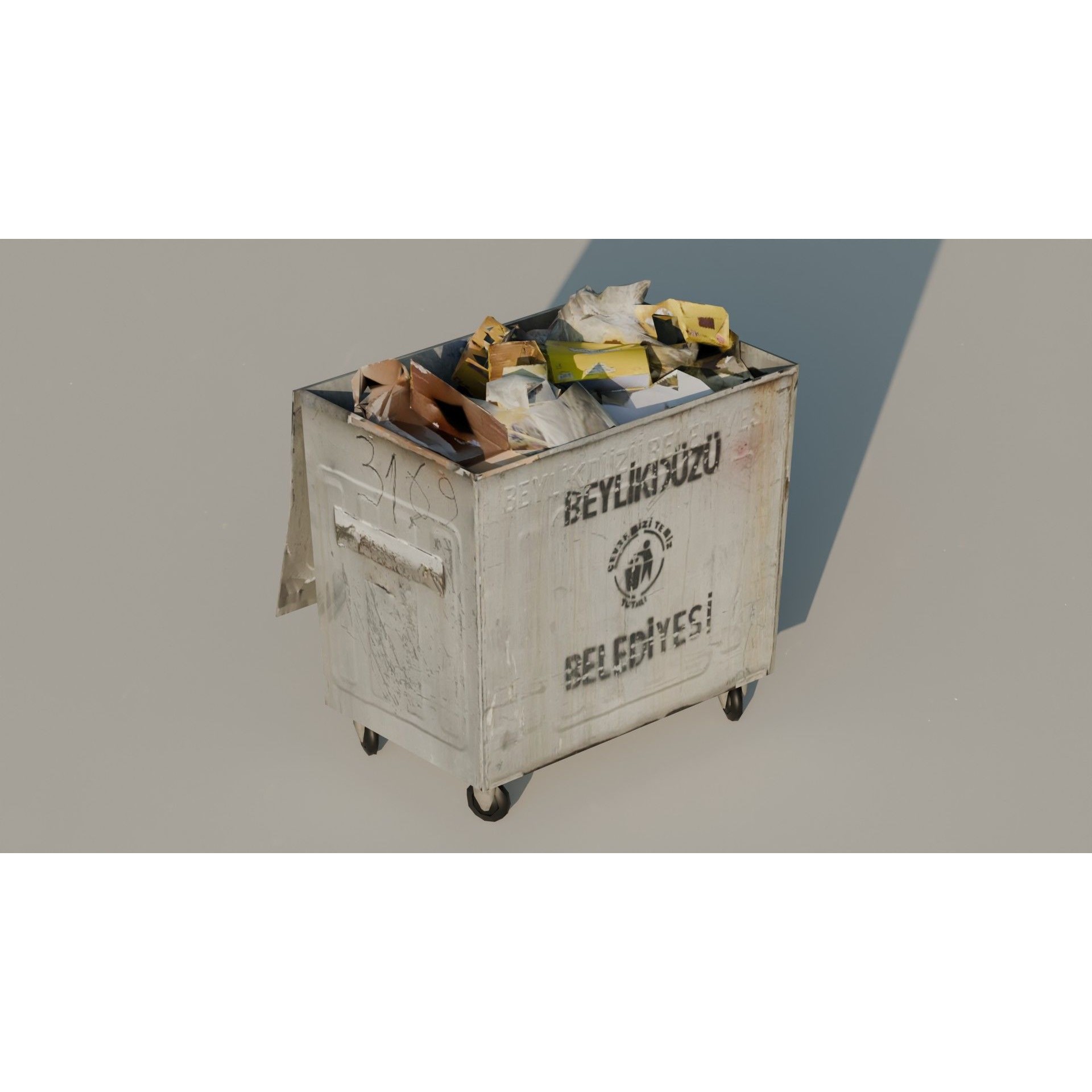City Garbage Assets - Low-Poly Game-Ready 3D Model - View 9