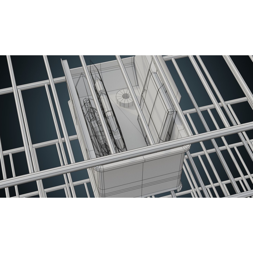 Medical Shelf 3D Model – Low Poly Game Asset, FBX, PBR Textures - View 14