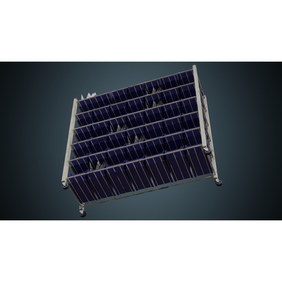 Medical Shelf 3D Model – Low Poly Game Asset, FBX, PBR Textures - View 4