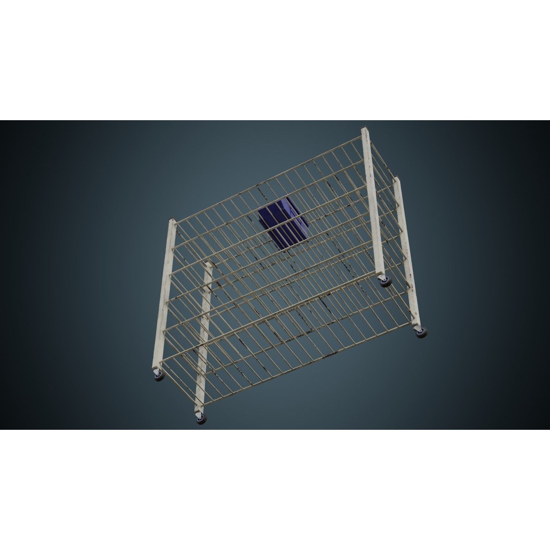 Medical Shelf 3D Model – Low Poly Game Asset, FBX, PBR Textures - View 9